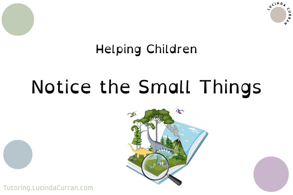 Helping Children Notice the Small Things - tutoring.lucindacurran.com